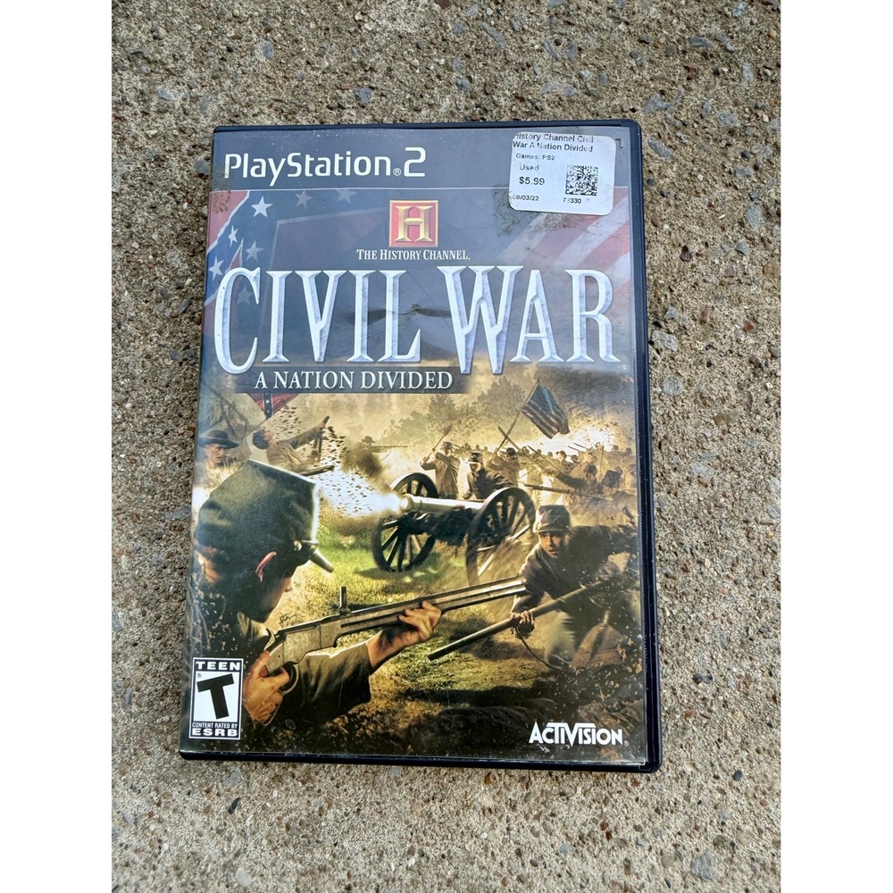 The History Channel Civil War A Nation Divided Sony PS2 Activision-Tested CIB